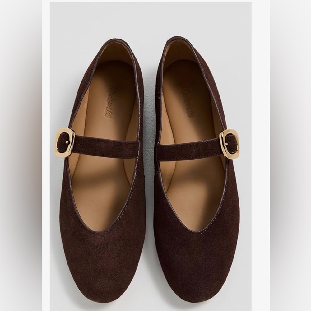 MADEWELL‎ Remy Mary Jane In Brown Suede NX039